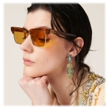 Miu Miu - Miu Miu Runway Sunglasses - Square - Ochre Transparent Caramel - Sunglasses - Miu Miu Eyewear