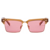 Miu Miu - Miu Miu Runway Sunglasses - Square - Red Transparent Caramel - Sunglasses - Miu Miu Eyewear