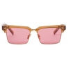 Miu Miu - Occhiali Miu Miu Runway - Squadrata - Rosso Caramello Trasparente - Occhiali da Sole - Miu Miu Eyewear
