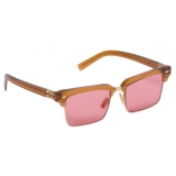 Miu Miu - Miu Miu Runway Sunglasses - Square - Red Transparent Caramel - Sunglasses - Miu Miu Eyewear