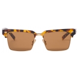 Miu Miu - Miu Miu Runway Sunglasses - Square - Camel Beige Cork Tortoiseshell - Sunglasses - Miu Miu Eyewear