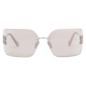 Miu Miu - Miu Miu Runway Sunglasses - Oversize - Steel Light Gold - Sunglasses - Miu Miu Eyewear