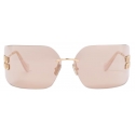 Miu Miu - Miu Miu Runway Sunglasses - Oversize - Pale Gold Rose Gold - Sunglasses - Miu Miu Eyewear