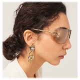 Miu Miu - Miu Miu Runway Sunglasses - Oversize - Pale Gold Rose Gold - Sunglasses - Miu Miu Eyewear