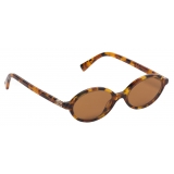 Miu Miu - Miu Miu Regard Sunglasses - Oval - Cork Tortoiseshell Camel Beige - Sunglasses - Miu Miu Eyewear