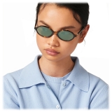 Miu Miu - Miu Miu Regard Sunglasses - Oval - Honey Tortoiseshell Water Green - Sunglasses - Miu Miu Eyewear