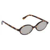 Miu Miu - Miu Miu Regard Sunglasses - Oval - Honey Tortoiseshell Chrome - Sunglasses - Miu Miu Eyewear