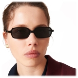 Miu Miu - Miu Miu Regard Sunglasses - Rectangular - Black Slate Gray - Sunglasses - Miu Miu Eyewear