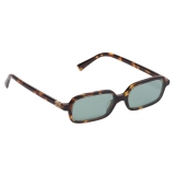 Miu Miu - Miu Miu Regard Sunglasses - Rectangular - Water Green Honey Tortoiseshell - Sunglasses - Miu Miu Eyewear