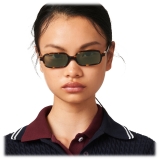 Miu Miu - Miu Miu Regard Sunglasses - Rectangular - Water Green Honey Tortoiseshell - Sunglasses - Miu Miu Eyewear