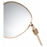 Miu Miu - Miu Miu Regard Sunglasses - Round - Gold Chrome - Sunglasses - Miu Miu Eyewear