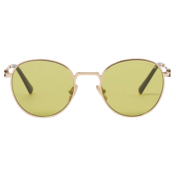 Miu Miu - Miu Miu Regard Sunglasses - Round - Gold Acid Yellow - Sunglasses - Miu Miu Eyewear