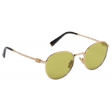 Miu Miu - Miu Miu Regard Sunglasses - Round - Gold Acid Yellow - Sunglasses - Miu Miu Eyewear