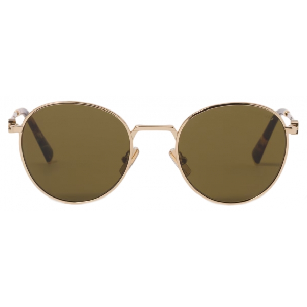 Miu Miu - Miu Miu Regard Sunglasses - Round - Gold Loden Green - Sunglasses - Miu Miu Eyewear