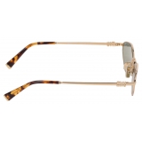Miu Miu - Occhiali Miu Miu Regard - Irregolare - Oro Acqua - Occhiali da Sole - Miu Miu Eyewear