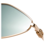 Miu Miu - Miu Miu Regard Sunglasses - Irregular - Gold Water Green - Sunglasses - Miu Miu Eyewear