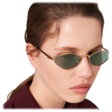 Miu Miu - Miu Miu Regard Sunglasses - Irregular - Gold Water Green - Sunglasses - Miu Miu Eyewear