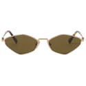 Miu Miu - Miu Miu Regard Sunglasses - Irregular - Gold Loden Green - Sunglasses - Miu Miu Eyewear