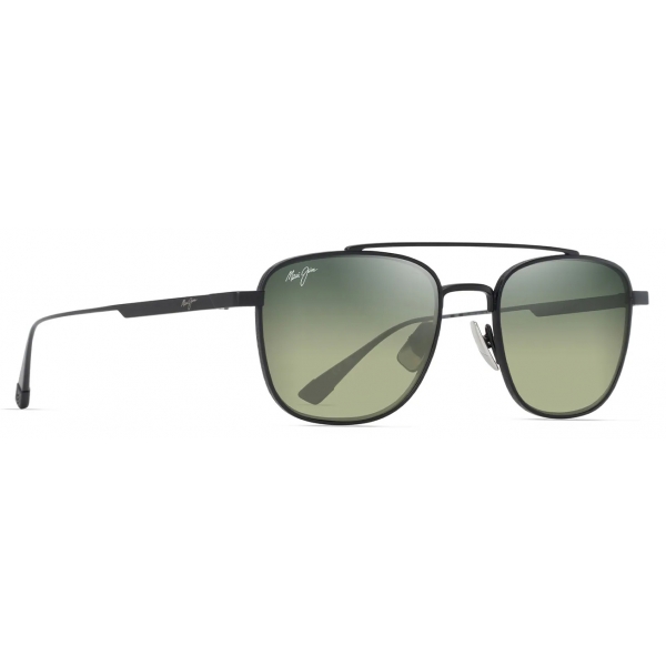 Maui Jim - Kahana - Matte Black Maui HT - Polarized Aviator Sunglasses ...