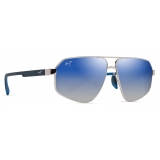 Maui Jim - Keawāwa - Silver Blue - Polarized Aviator Sunglasses - Maui Jim Eyewear