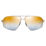 Maui Jim - Keawāwa - Gold Silver - Polarized Aviator Sunglasses - Maui Jim Eyewear