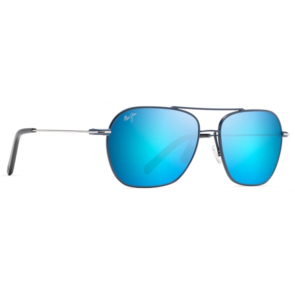 Maui Jim - Mano - Navy Scuro Blu - Occhiali da Sole Aviator Polarizzati - Maui Jim Eyewear