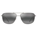 Maui Jim - Mikioi - Titanium Grey - Polarized Aviator Sunglasses - Maui Jim Eyewear