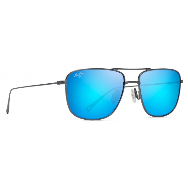 Maui Jim - Mikioi - Grigio Tortora Blu - Occhiali da Sole Aviator Polarizzati - Maui Jim Eyewear