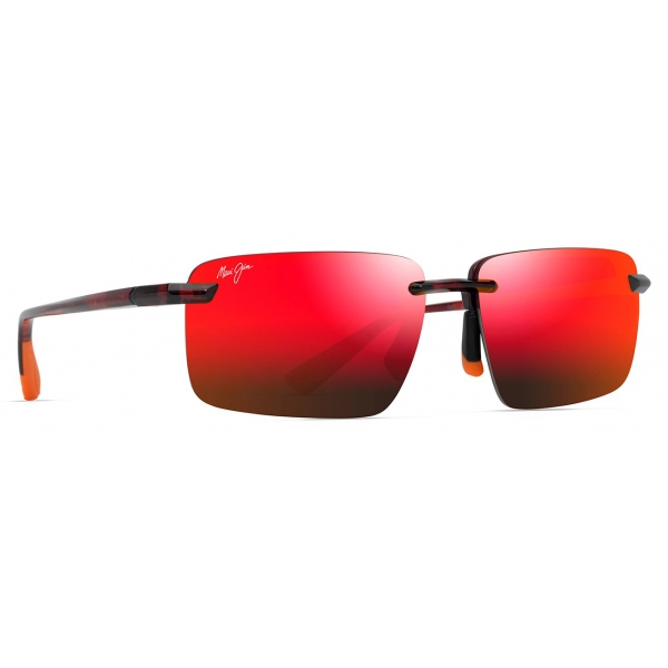 Maui Jim - Laulima - Red Havana Hawaii Lava - Polarized Rimless Sunglasses - Maui Jim Eyewear