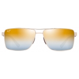 Maui Jim - Piha - Gold Burgundy Silver - Polarized Aviator Sunglasses - Maui Jim Eyewear