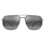 Maui Jim - Shark’s Cove - Titanium Grey - Polarized Aviator Sunglasses - Maui Jim Eyewear
