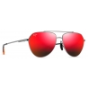 Maui Jim - Waiwai - Ruthenium Hawaii Lava - Polarized Aviator Sunglasses - Maui Jim Eyewear