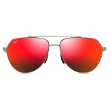 Maui Jim - Waiwai - Ruthenium Hawaii Lava - Polarized Aviator Sunglasses - Maui Jim Eyewear