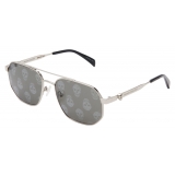 Alexander McQueen - Men's Floating Skull Metal Caravan Sunglasses - Silver - Alexander McQueen Eyewear