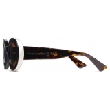 Alexander McQueen - Women's The Grip Oval Sunglasses - Havana Brown - Alexander McQueen Eyewear