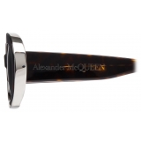 Alexander McQueen - Occhiali da Sole Ovali The Grip da Donna - Avana Marrone - Alexander McQueen Eyewear
