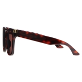 Alexander McQueen - Women's Punk Rivet Oversize Sunglasses - Havana - Alexander McQueen Eyewear