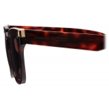 Alexander McQueen - Occhiali da Sole Oversize Punk Rivet da Donna - Havana - Alexander McQueen Eyewear