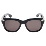 Alexander McQueen - Women's Punk Rivet Oversize Sunglasses - Black Smoke - Alexander McQueen Eyewear