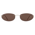 Giorgio Armani - Women’s Oval Sunglasses - Pale Gold Brown - Sunglasses - Giorgio Armani Eyewear