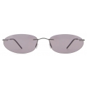 Giorgio Armani - Women’s Oval Sunglasses - Dark Gray Lilac - Sunglasses - Giorgio Armani Eyewear