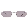 Giorgio Armani - Women’s Oval Sunglasses - Dark Gray Lilac - Sunglasses - Giorgio Armani Eyewear