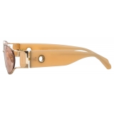 Linda Farrow - Shelby Cat Eye Sunglasses in Peach - LFL1157C5SUN - Linda Farrow Eyewear
