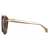 Linda Farrow - Song Cat Eye Sunglasses in Light Gold and Tortoiseshell - LFL1445C2SUN - Linda Farrow Eyewear