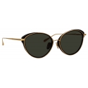 Linda Farrow - Song Cat Eye Sunglasses in Yellow Gold and Black - LFL1445C1SUN - Linda Farrow Eyewear