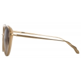 Linda Farrow - Song Cat Eye Sunglasses in Light Gold and Peach - LFL1445C2SUN - Linda Farrow Eyewear