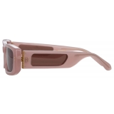 Linda Farrow - Talita Rectangular Sunglasses in Lilac - LFL1419C5SUN - Linda Farrow Eyewear