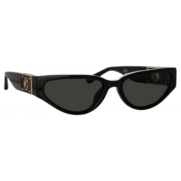 Linda Farrow - Tomie Cat Eye Sunglasses in Black - LFL1426C1SUN - Linda Farrow Eyewear