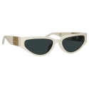Linda Farrow - Tomie Cat Eye Sunglasses in White - LFL1426C2SUN - Linda Farrow Eyewear