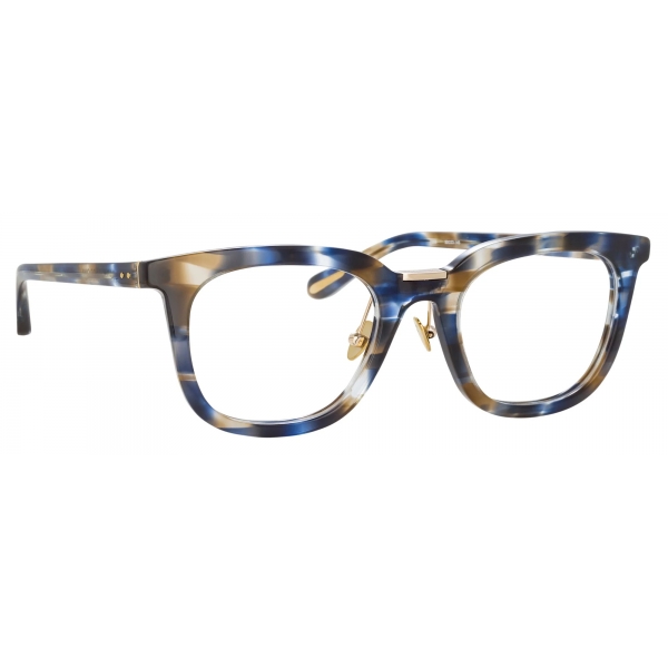 Linda Farrow - Burton Optical D-Frame in Blue Tortoiseshell - LFL1102C10OPT - Linda Farrow Eyewear